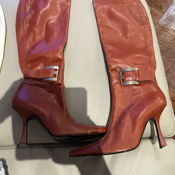 Versace Shoes - Versace Red Heeled Boots